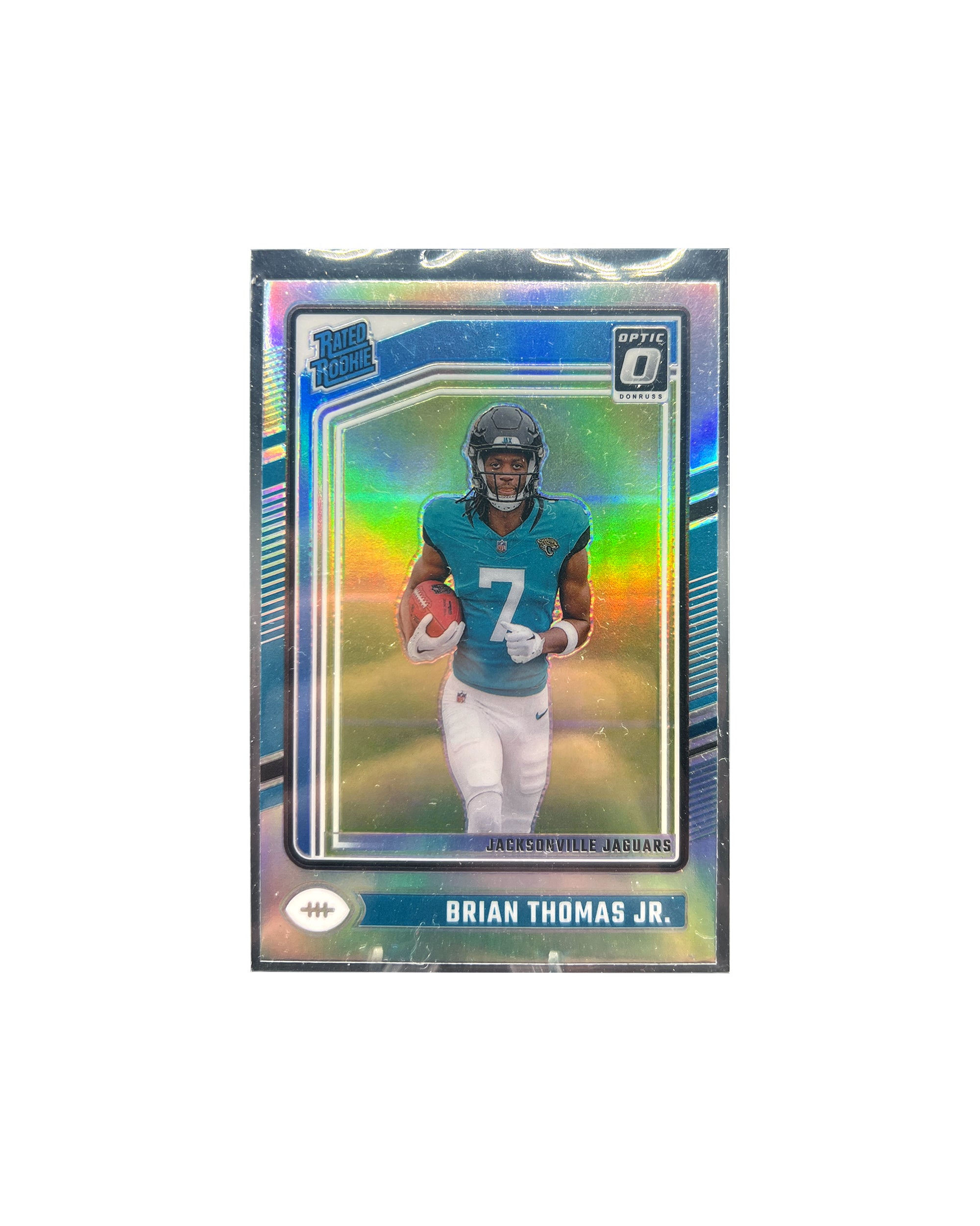 Brian Thomas Jr 2024 Panini Donruss Optic Rated Rookie Silver Holo #214