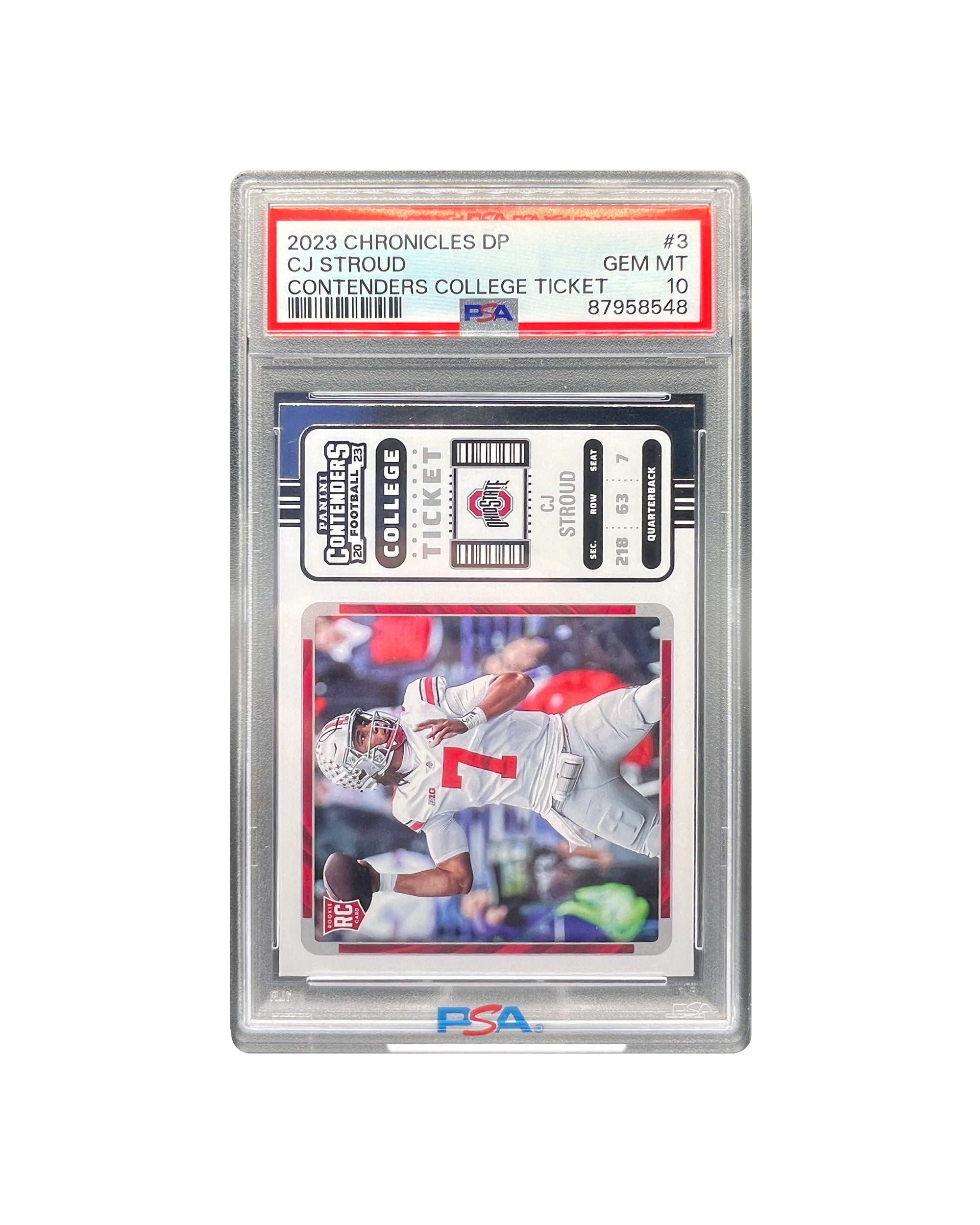 CJ Stroud Silver Contenders College Ticket PSA 10