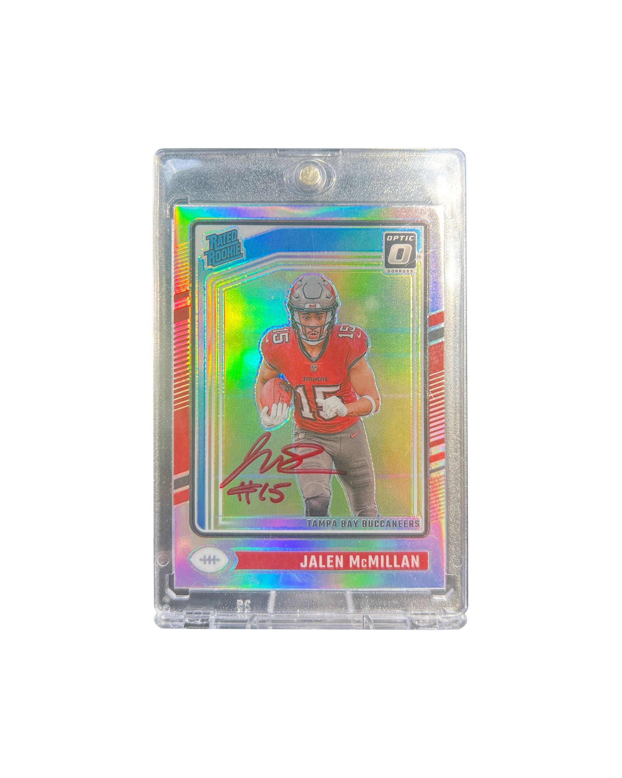 Jalen McMillan On Card Auto Red Holo