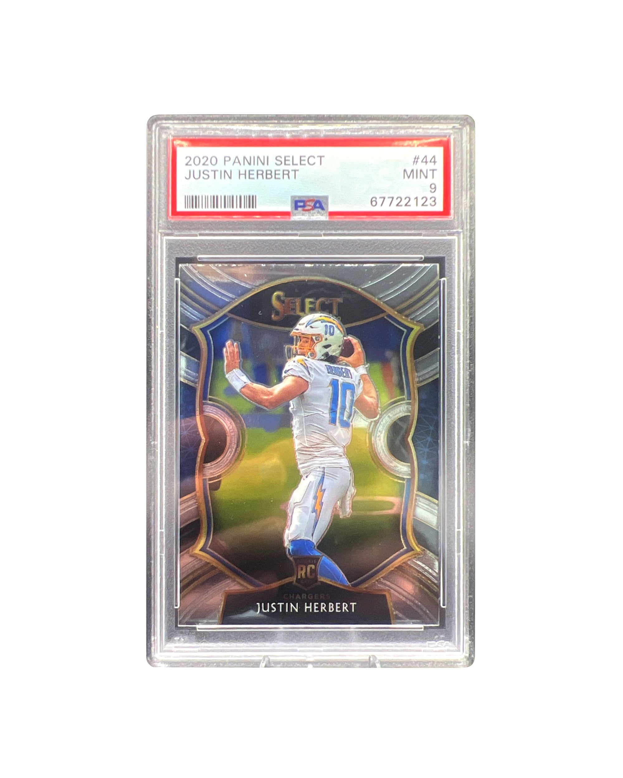 Justin Herbert Rookie Panini Select Mint 9