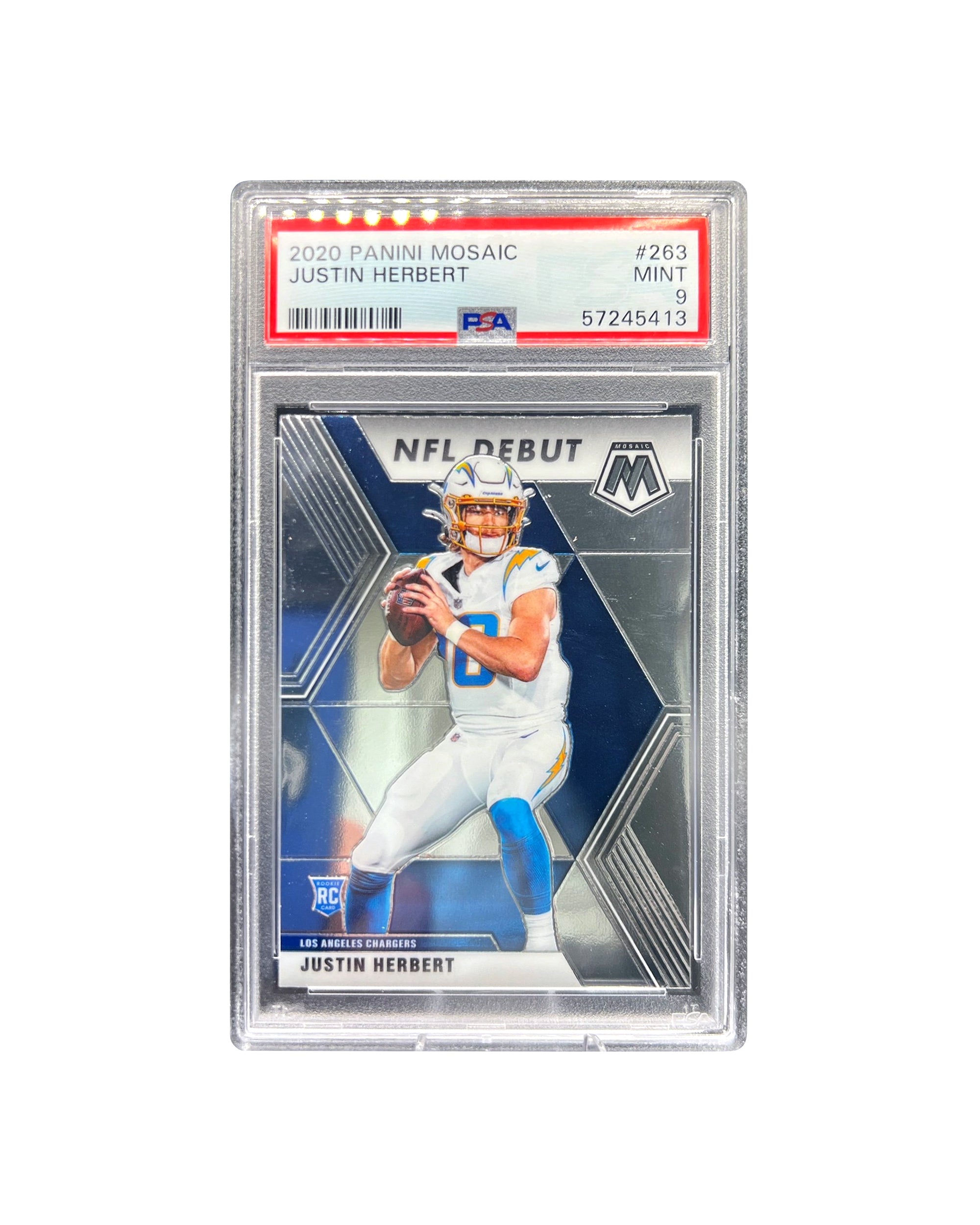 Justin Herbert Rookie Mosaic Mint 9