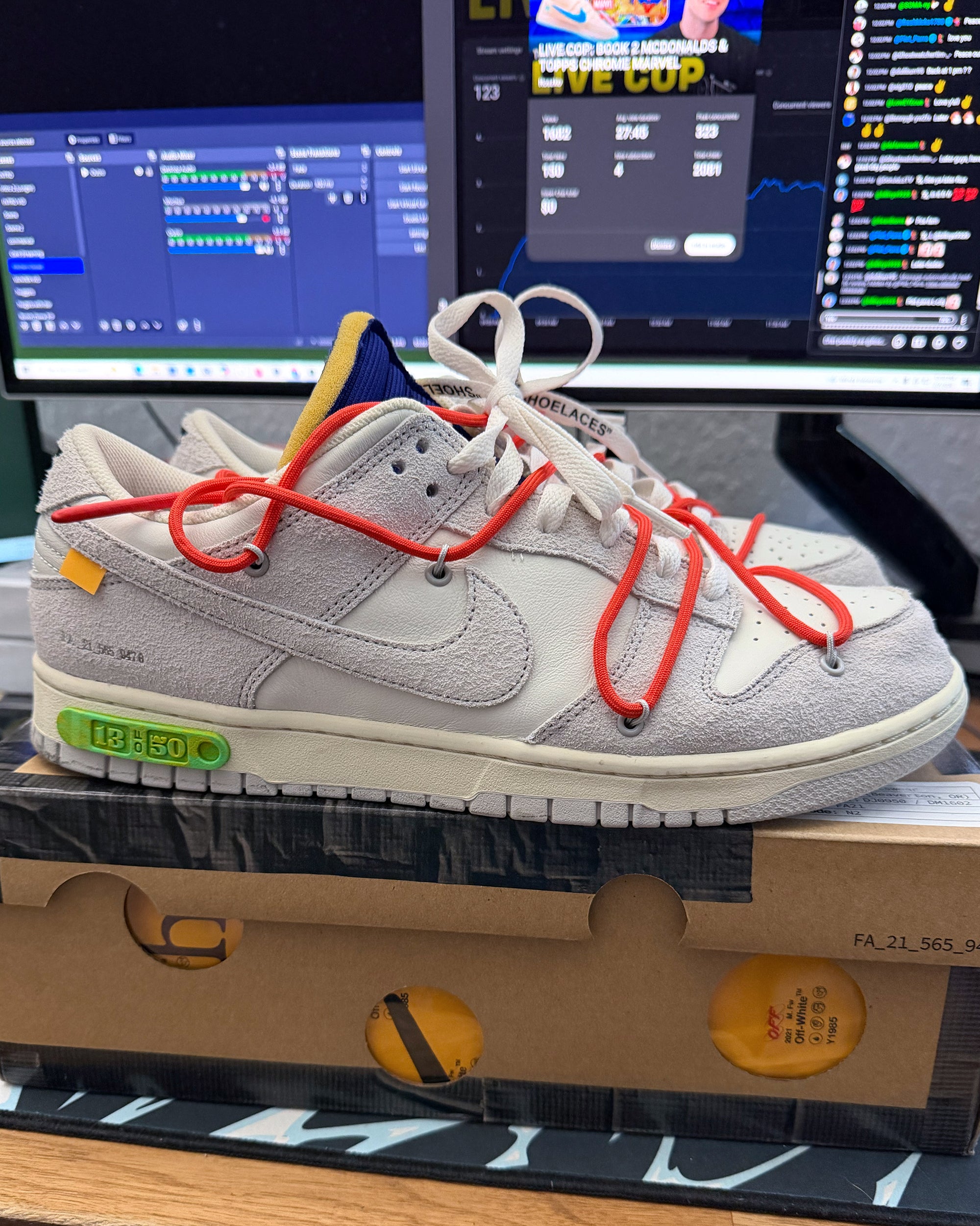 Off-White x Nike Dunk Low 'Lot 13' (Used)