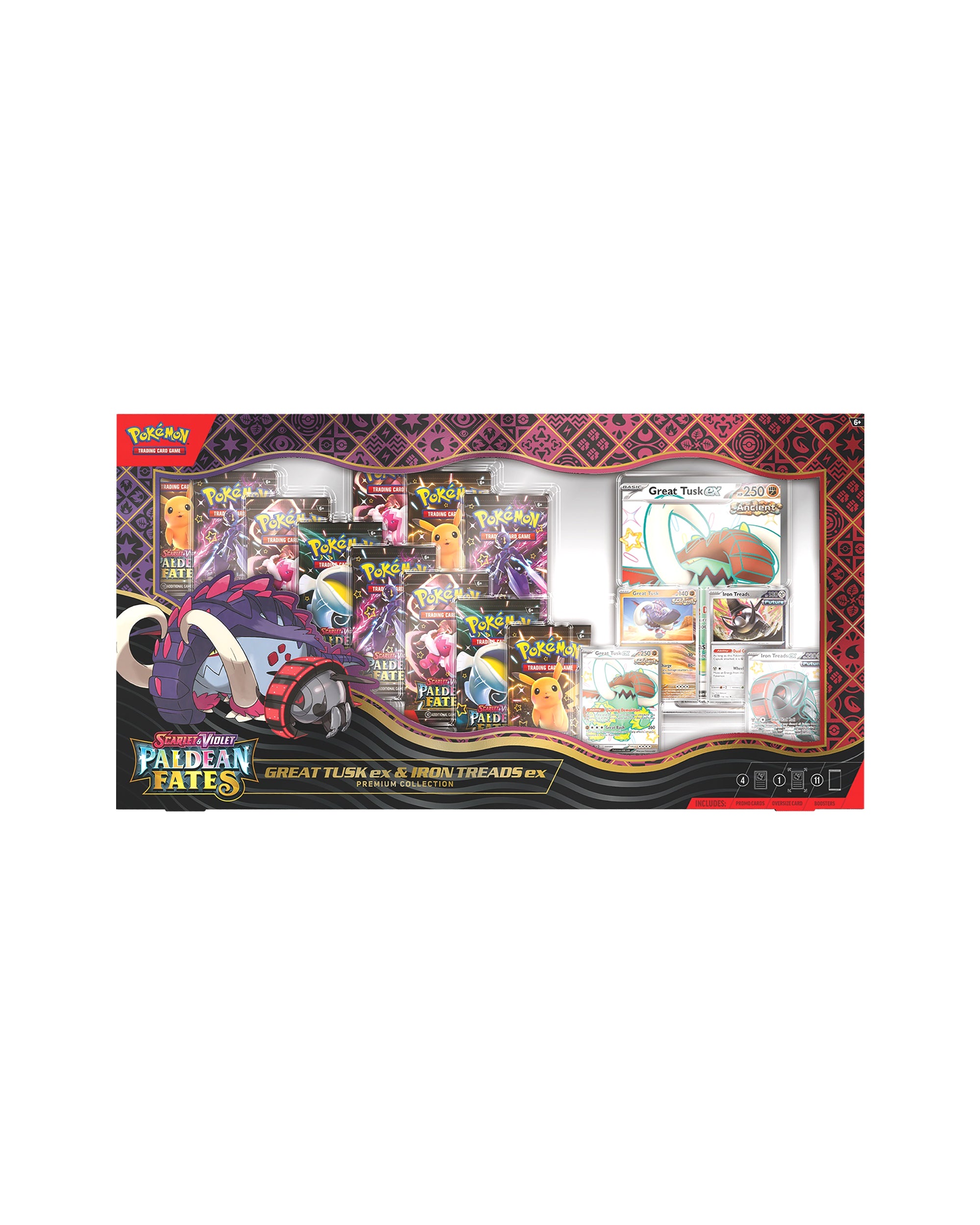 Paldean Fates Great Tusk ex & Iron Treads ex Premium Collection