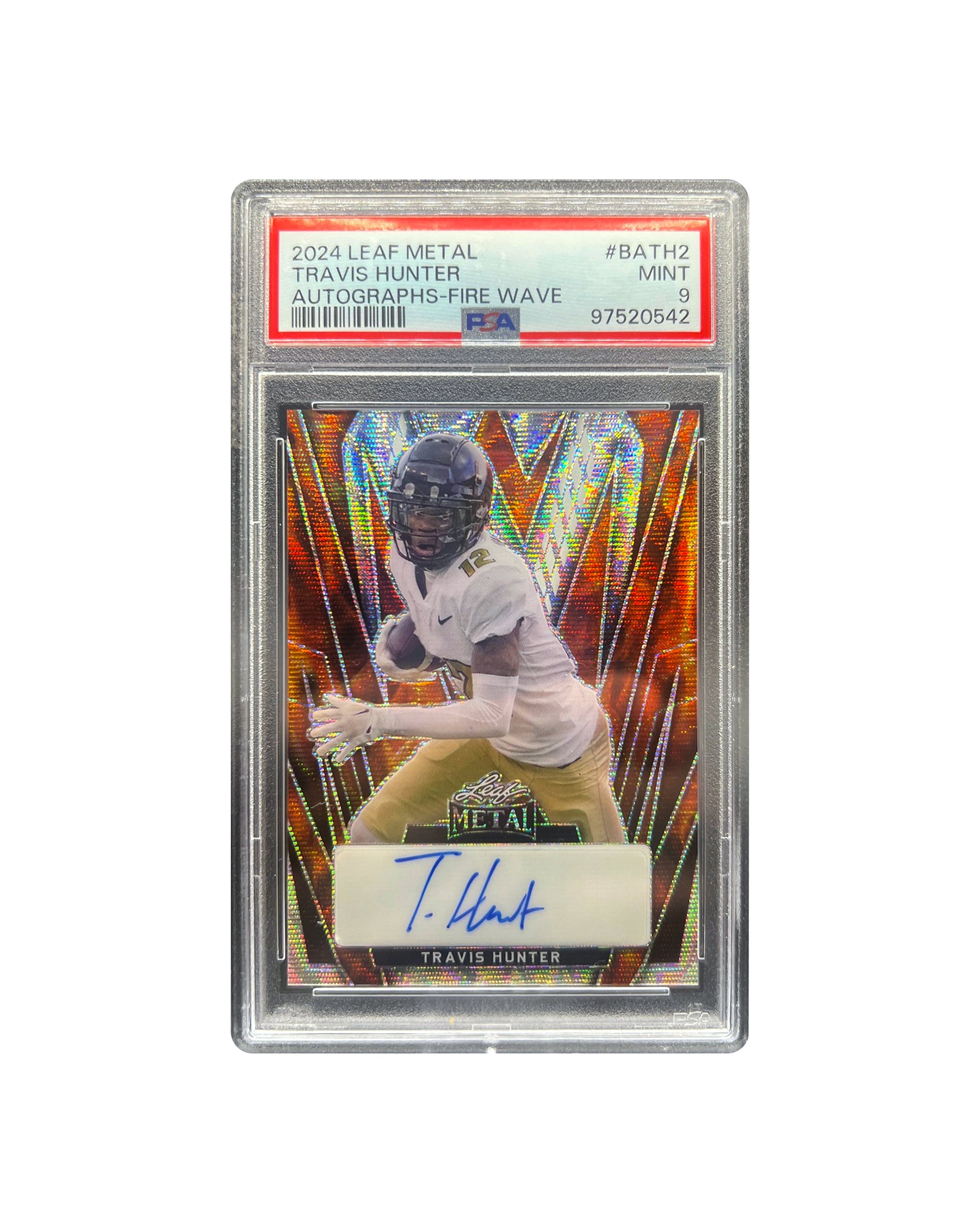 Travis Hunter Leaf Metal Auto 1/3 Mint 9